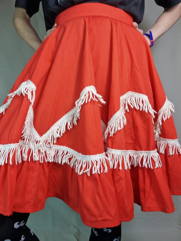 Red Tassel Skirt Size 10 - 12 2