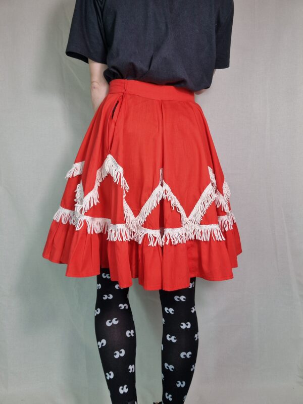 Red Tassel Skirt Size 10 - 12 1