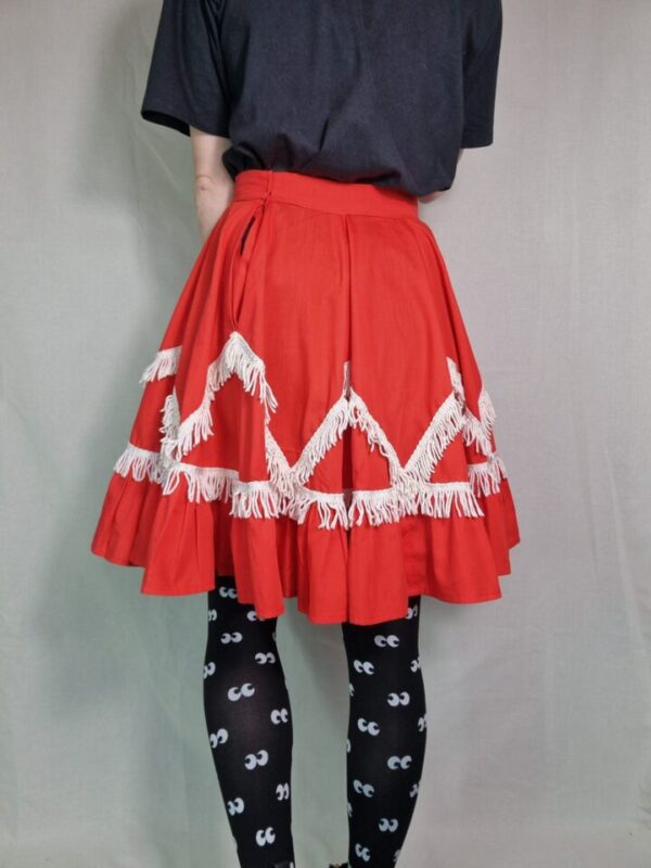 Red Tassel Skirt Size 10 - 12
