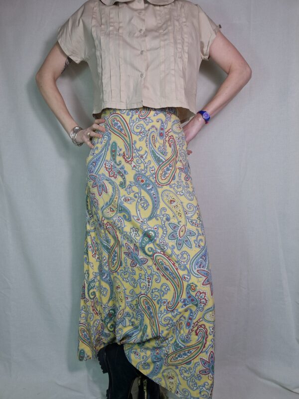 Yellow Paisley Maxi Skirt sSize 10 3