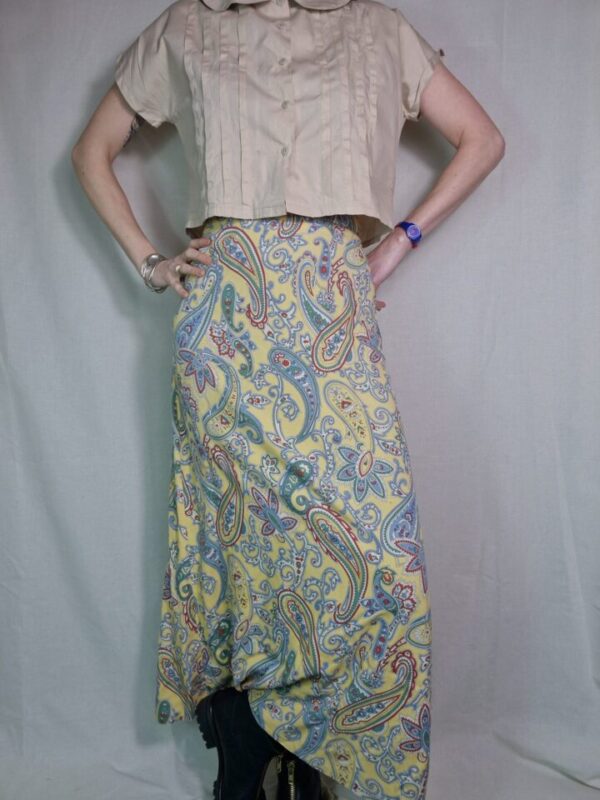 Yellow Paisley Maxi Skirt sSize 10 - Image 3