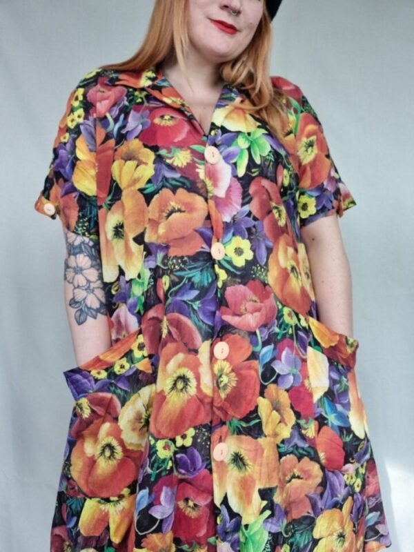 Floral Smock Dress UK 18-20 - Image 3
