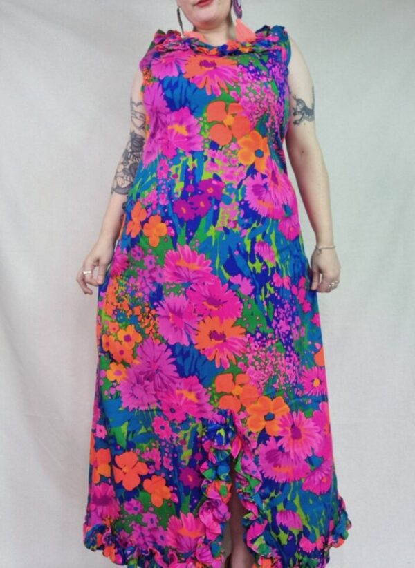 Psychedelic Print Maxi Dress UK 18-20 - Image 5