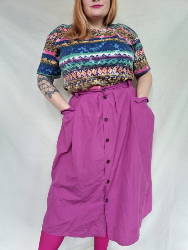 Fuchsia A-Line Skirt UK 16 4