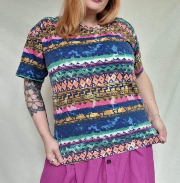 Patterned 90s Tee UK 16-18