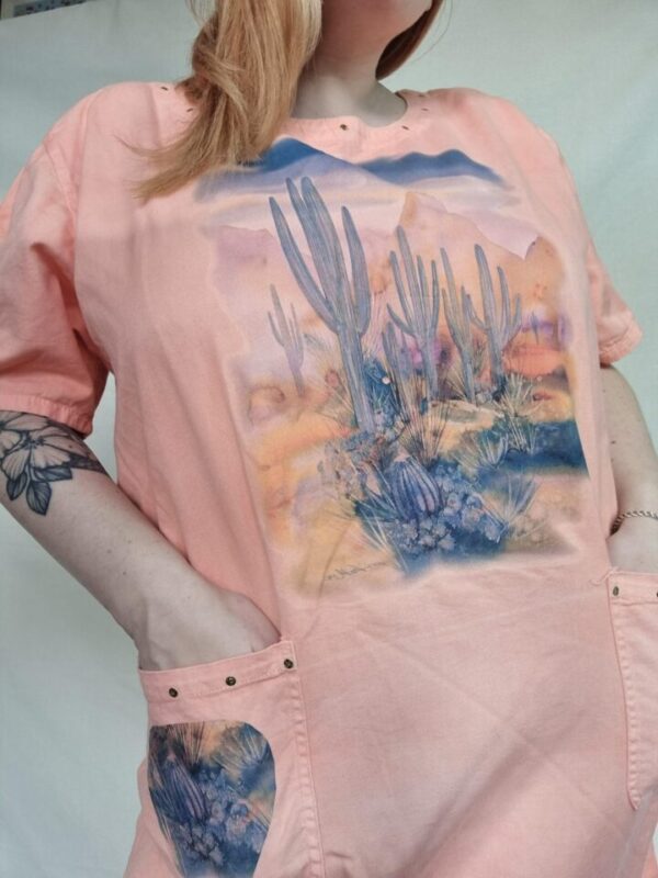 Tasselled Coral Western Print Dress UK 16-20 - Image 2
