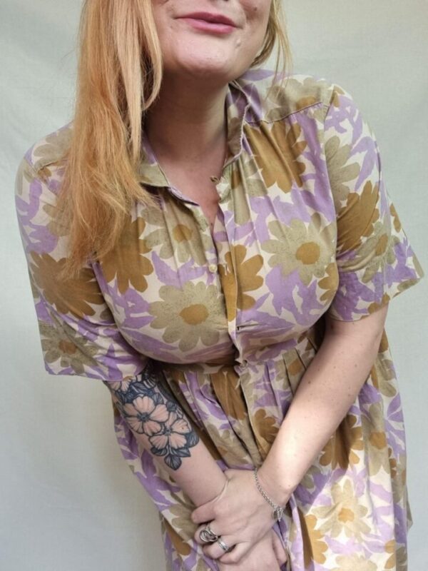 Floral Smock Style Shirt Dress  Uk 16 - Image 2
